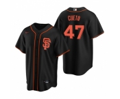 Men's Nike San Francisco Giants #47 Johnny Cueto Black Alternate Stitched Baseball Jersey