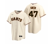 Men's Nike San Francisco Giants #47 Johnny Cueto Cream Home Stitched Baseball Jersey