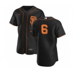 Men's Nike San Francisco Giants #6 Steven Duggar Black Alternate 2020 Authentic Player Baseball Jersey