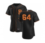 Men's Nike San Francisco Giants #64 Shaun Anderson Black Alternate 2020 Authentic Player Baseball Jersey
