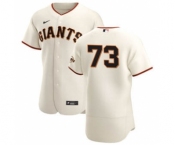 Men's Nike San Francisco Giants #73 Caleb Baragar Cream Home 2020 Authentic Player Baseball Jersey