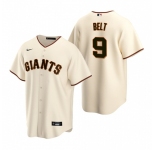 Men's Nike San Francisco Giants #9 Brandon Belt Cream Home Stitched Baseball Jersey