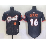 Men's San Francisco Giants #16 Rafael Devers Anthracite 2025 City Connect Limited Stitched Baseball Jersey