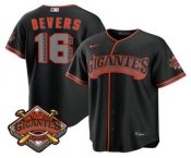 Men's San Francisco Giants #16 Rafael Devers Black 2026 Alternate Stadium Stitched Jersey
