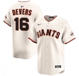 Men's San Francisco Giants #16 Rafael Devers Cream 2024 Home Limited Stitched Baseball Jersey
