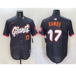 Men's San Francisco Giants #17 Heliot Ramos Anthracite 2025 City Connect Limited Stitched Baseball Jersey