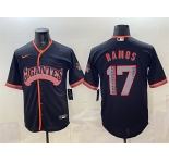 Men's San Francisco Giants #17 Heliot Ramos Black 2026 Alternate Stadium Stitched Baseball Jersey