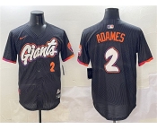 Men's San Francisco Giants #2 Willy Adames Anthracite 2025 City Connect Limited Stitched Baseball Jersey