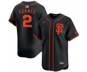 Men's San Francisco Giants #2 Willy Adames Black 2024 Black AlternateLimited Stitched Baseball Jersey