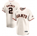 Men's San Francisco Giants #2 Willy Adames Cream 2024 Home Limited Stitched Baseball Jersey
