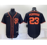 Men's San Francisco Giants #23 Joc Pederson Black Alternate Nike Jersey
