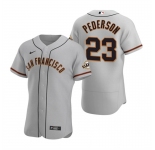 Men's San Francisco Giants #23 Joc Pederson Gray Flex Base Stitched Jersey