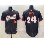 Men's San Francisco Giants #24 Willie Mays Anthracite 2025 City Connect Limited Stitched Baseball Jersey