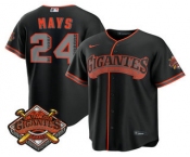 Men's San Francisco Giants #24 Willie Mays Black 2026 Alternate Stadium Stitched Jersey