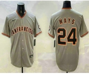 Men's San Francisco Giants #24 Willie Mays Grey Limited Stitched Baseball Jersey