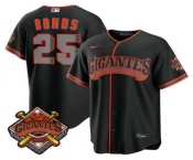 Men's San Francisco Giants #25 Barry Bonds Black 2026 Alternate Stadium Stitched Jersey