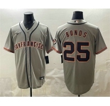 Men's San Francisco Giants #25 Barry Bonds Gray Cool Base Jersey