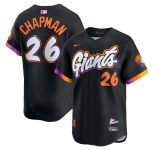 Men's San Francisco Giants #26 Matt Chapman Anthracite 2025 City Connect Limited Stitched Baseball Jersey