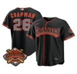Men's San Francisco Giants #26 Matt Chapman Black 2026 Alternate Stadium Stitched Jersey