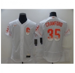 Men's San Francisco Giants #35 Brandon Crawford Nike White 2021 City Connect Replica Player Jersey