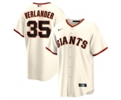 Men's San Francisco Giants #35 Justin Verlander Nike Cream Home Replica Jersey