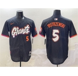 Men's San Francisco Giants #5 Mike Yastrzemski Anthracite 2025 City Connect Limited Stitched Baseball Jersey