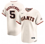 Men's San Francisco Giants #5 Mike Yastrzemski Cream Cool Base Stitched Baseball Jersey