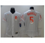 Men's San Francisco Giants #5 Pat Burrell Nike White 2021 City Connect Replica Player Jersey