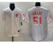 Men's San Francisco Giants #51 Jung Hoo Lee White City Connect Cool Base Stitched Baseball Jersey