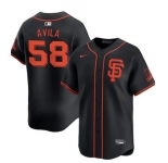 Men's San Francisco Giants #58 Nick Avila Black 2024 Black AlternateLimited Stitched Baseball Jersey