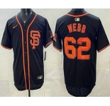 Men's San Francisco Giants #62 Logan Webb Black Limited Jersey