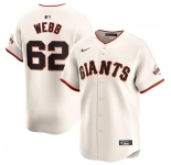 Men's San Francisco Giants #62 Logan Webb Cream Cool Base Stitched Baseball Jersey