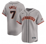 Men's San Francisco Giants #7 Blake Snell Gray Away Limited Stitched Baseball Jersey