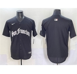 Men's San Francisco Giants Blank Black 'Gothic Fog Edition' Vapor Premier Limited Stitched Jersey