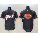 Men's San Francisco Giants Team Big Logo Anthracite 2025 City Connect Limited Stitched Baseball Jersey