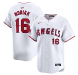 Men's Los Angeles Angels #16 Mickey Moniak White Home Limited Baseball Stitched Jersey