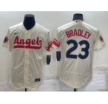 Men's Los Angeles Angels #23 Archie Bradley Cream 2022 City Connect Flex Base Stitched Jersey