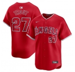 Men's Los Angeles Angels #27 Mike Trout Red Alternate Limited Baseball Stitched Jersey