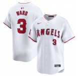 Men's Los Angeles Angels #3 Taylor Ward White Home Limited Baseball Stitched Jersey