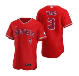 Men's Los Angeles Angels #3 Waylor Ward Red Flex Base Stitched Jersey
