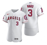 Men's Los Angeles Angels #3 Waylor Ward White Flex Base Stitched Jersey