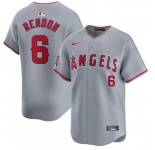 Men's Los Angeles Angels #6 Anthony Rendon Gray Away Limited Baseball Stitched Jersey