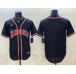 Men's Los Angeles Angels Blank 2026 Fashion Replica Black Out Stitched Baseball Jersey