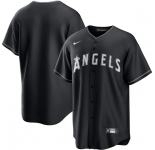 Men's Los Angeles Angels Blank Black Lights Out Limited Stitched Baseball Jersey