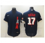 Men's Los Angeles Angels of Anaheim #17 Shohei Ohtani Navy 2021 MLB All-Star Game Authentic Jersey