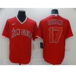 Men's Nike Los Angeles Angels #17 Shohei Ohtani Red Home Stitched Baseball Jersey