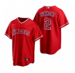 Men's Nike Los Angeles Angels #2 Andrelton Simmons Red Alternate Stitched Baseball Jersey