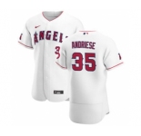Men's Nike Los Angeles Angels #35 Matt Andriese White Home 2020 Authentic Player Baseball Jersey