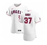 Men's Nike Los Angeles Angels #37 Dylan Bundy White Home 2020 Authentic Player Baseball Jersey