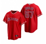 Men's Nike Los Angeles Angels #57 Hansel Robles Red Alternate Stitched Baseball Jersey